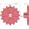 Rouleau n° 174 – roue dentée en fonte Ø210 mm | OEM 035068 | fabricant KiJ