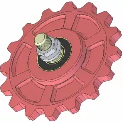 Rouleau n° 175 – roue dentée en fonte Ø210 mm | OEM 036245/1 | fabricant KiJ