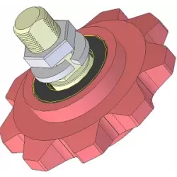 Rouleau n° 178 – roue dentée en fonte Ø123 mm | OEM 036240/1 | fabricant KiJ