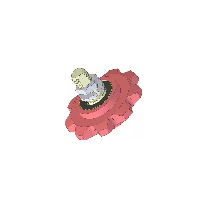 Rouleau n° 178 – roue dentée en fonte Ø123 mm | OEM 036240/1 | fabricant KiJ
