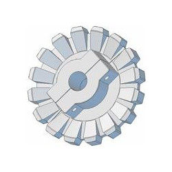 Rouleau n° 182 – rouleau d'entraînement en fonte Ø189 mm, pas 36/40 mm | fabricant KiJ