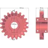 Rouleau n° 183 – rouleau d'entraînement en fonte Ø203 mm, pas 28 mm | fabricant KiJ