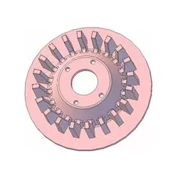 Rouleau n° 196 – rouleau d'entraînement en fonte Ø230 mm, pas 36 mm, pour machines Wuhlmaus | fabricant KiJ
