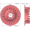 Rouleau n° 196 – rouleau d'entraînement en fonte Ø230 mm, pas 36 mm, pour machines Wuhlmaus | fabricant KiJ