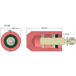 Rouleau n° 199 – rouleau de guidage Ø68 mm pour machines Grimme | OEM Grimme 200.06349 | fabricant KiJ