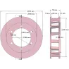Rouleau n° 206 – rouleau d'entraînement en fonte Ø205 mm, pas 50 mm, pour machines Pomac | fabricant KiJ