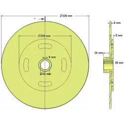 Rouleau n° 217 – rouleau en acier Ø336 mm | fabricant KiJ