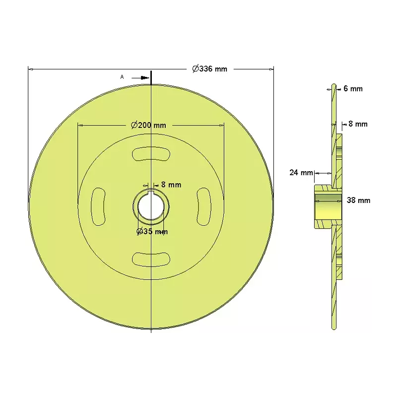 Rouleau n° 217 – rouleau en acier Ø336 mm | fabricant KiJ