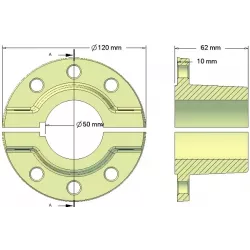Rouleau n° 226 – moyeu de rouleau en fonte pour machines Grimme | OEM Grimme 003.00024 | fabricant KiJ