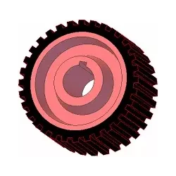 Rouleau n° 3a – rouleau d'entraînement en fonte-caoutchouc Ø145 mm pour machines Grimme | OEM Grimme 076.01046 | fabricant KiJ