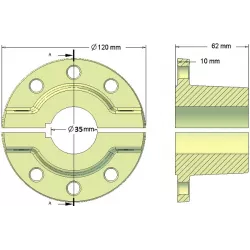 Rouleau n° 248 – moyeu de rouleau en fonte pour machines Grimme | OEM Grimme 003.00021 | fabricant KiJ