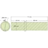Rouleau n° 250 – axe en acier Ø25 mm pour machines Grimme | OEM Grimme 031.02132 | fabricant KiJ