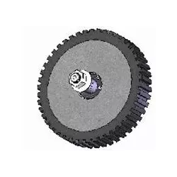 Rouleau n° 4 – rouleau tire-fanes en acier-caoutchouc Ø195 mm pour machines Grimme | OEM Grimme 200.05168 | fabricant KiJ