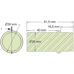 Rouleau n° 251 – axe en acier pour machines Grimme | OEM Grimme 031.02190 | fabricant KiJ