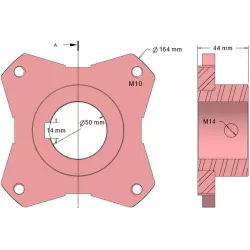 Rouleau n° 307 – moyeu de rouleau en acier pour machines Dewulf | OEM Dewulf 7023082 | fabricant KiJ