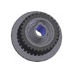 Rouleau n° 5 – rouleau d'entraînement en fonte-caoutchouc Ø132 mm pour machines Grimme | OEM Grimme 076.00820 | fabricant KiJ