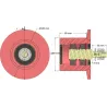 Rouleau n° 316 – rouleau de renvoi en acier Ø80 mm pour machines Guaresi | OEM Guaresi P7755190000 | fabricant KiJ