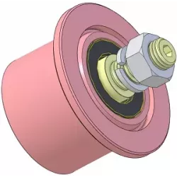 Rouleau n° 323 – rouleau de renvoi en acier Ø80 mm pour machines Sandei | OEM Sandei D0020 | fabricant KiJ