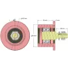 Rouleau n° 323 – rouleau de renvoi en acier Ø80 mm pour machines Sandei | OEM Sandei D0020 | fabricant KiJ