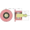 Rouleau n° 326 – rouleau porteur en acier Ø80 mm pour machines Sandei | fabricant KiJ