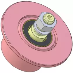 Rouleau n° 327 – rouleau de renvoi en acier Ø80 mm pour machines Sandei | OEM Sandei D0010 | fabricant KiJ