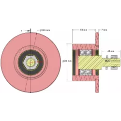 Rouleau n° 327 – rouleau de renvoi en acier Ø80 mm pour machines Sandei | OEM Sandei D0010 | fabricant KiJ