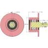 Rouleau n° 327 – rouleau de renvoi en acier Ø80 mm pour machines Sandei | OEM Sandei D0010 | fabricant KiJ