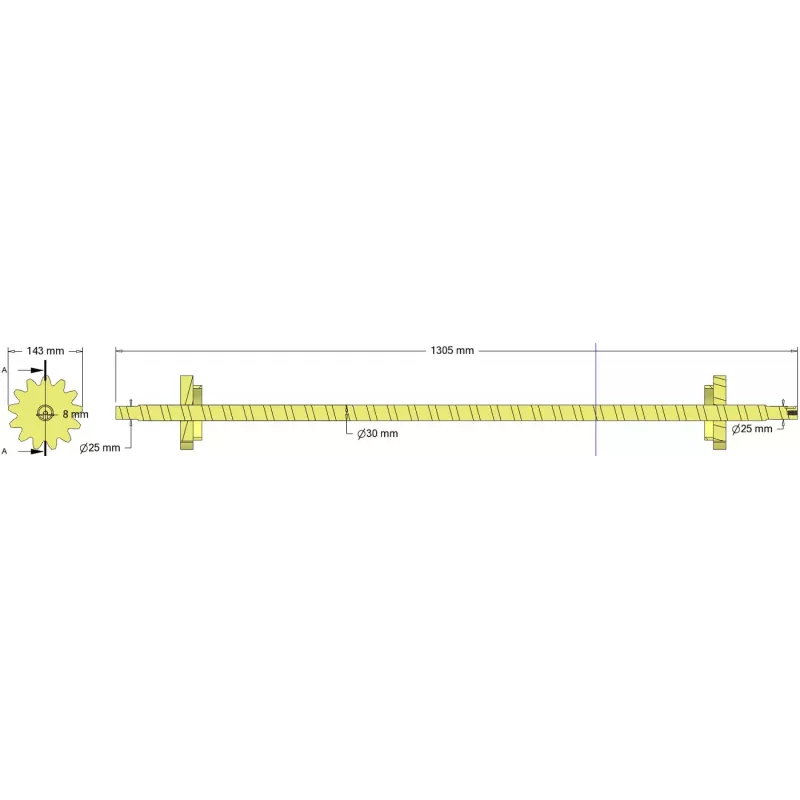 Rouleau n° 337 – rouleau Ø143 mm, pas 28 mm | fabricant KiJ