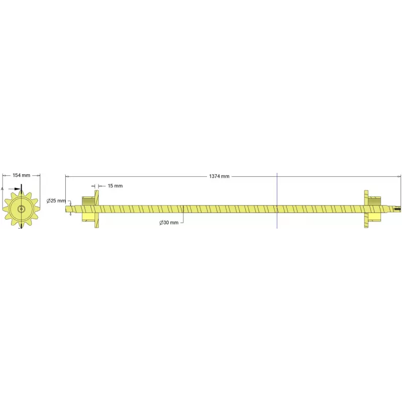 Rouleau n° 339 – rouleau Ø154 mm, pas 32 mm | fabricant KiJ