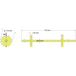 Rouleau n° 342 – rouleau Ø174 mm, pas 32 mm | fabricant KiJ