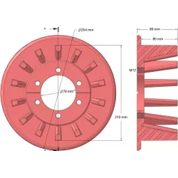 Rouleau n° 344 – rouleau Ø210 mm | OEM 252013600 | fabricant KiJ