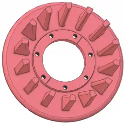 Rouleau n° 345 – rouleau d'entraînement Ø210 mm pour machines Holmer | OEM Holmer 1057024784 | fabricant KiJ
