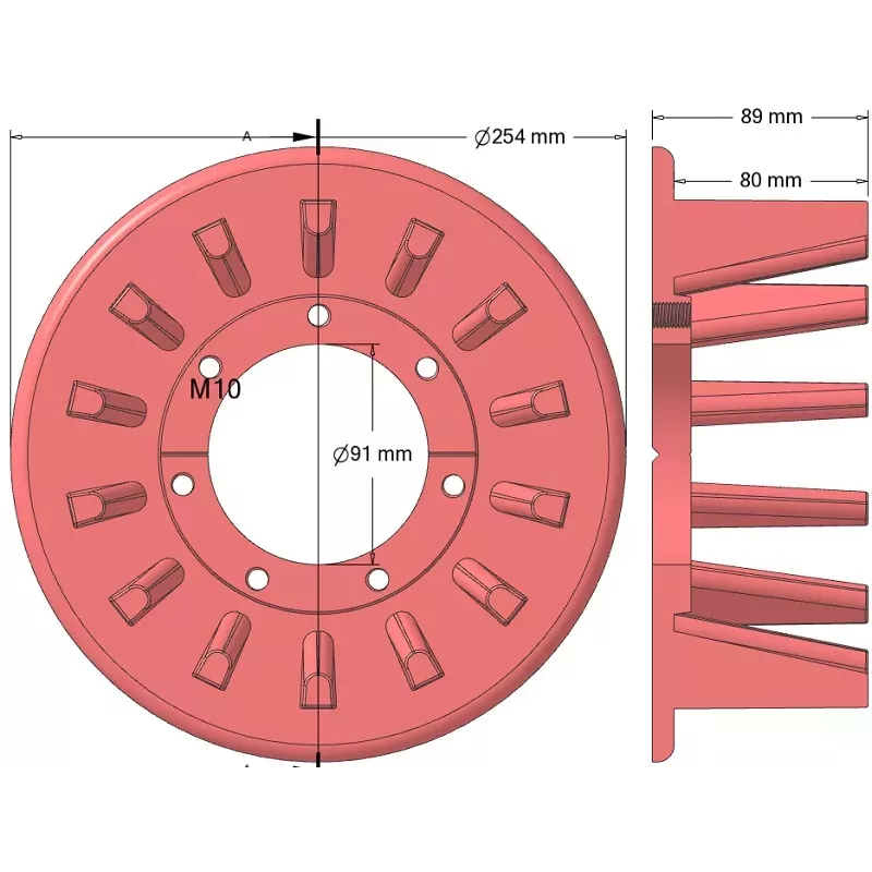 Rouleau n° 345 – rouleau d'entraînement Ø210 mm pour machines Holmer | OEM Holmer 1057024784 | fabricant KiJ