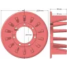 Rouleau n° 345 – rouleau d'entraînement Ø210 mm pour machines Holmer | OEM Holmer 1057024784 | fabricant KiJ