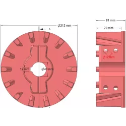 Rouleau n° 346 – rouleau Ø212 mm pour machines Holmer | OEM Holmer 1057024783 | fabricant KiJ