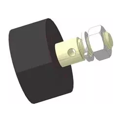 Rouleau n° 15 – rouleau porteur en caoutchouc Ø80 mm pour machines Akpil | fabricant KiJ