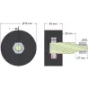 Rouleau n° 147 – rouleau en caoutchouc Ø80 mm pour machines Amac | OEM Amac 10.39.00 | fabricant KiJ