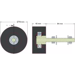 Rouleau n° 180 – rouleau en caoutchouc Ø80 mm | fabricant KiJ