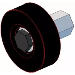 Rouleau n° 238 – rouleau porteur en caoutchouc pour machines Wuhlmaus | OEM Wuhlmaus 0150500000 | fabricant KiJ