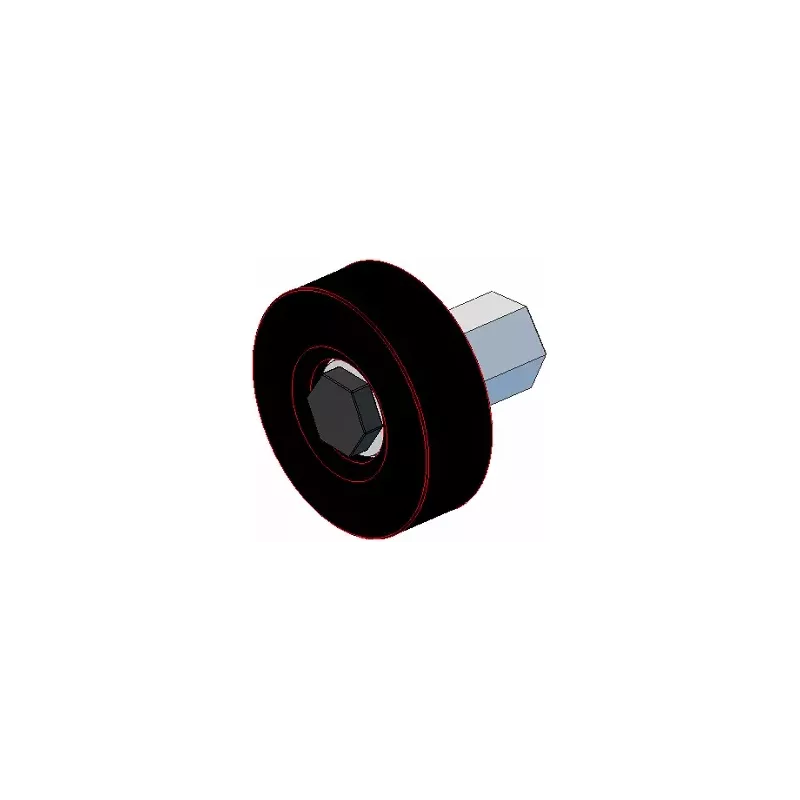 Rouleau n° 238 – rouleau porteur en caoutchouc pour machines Wuhlmaus | OEM Wuhlmaus 0150500000 | fabricant KiJ