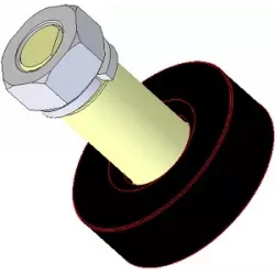 Rouleau n° 242 – rouleau porteur en caoutchouc pour machines Wuhlmaus | OEM Wuhlmaus 000.03.016.00 | fabricant KiJ