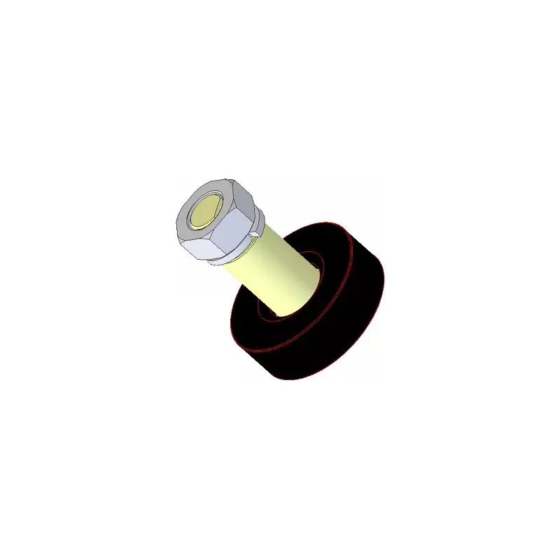 Rouleau n° 242 – rouleau porteur en caoutchouc pour machines Wuhlmaus | OEM Wuhlmaus 000.03.016.00 | fabricant KiJ