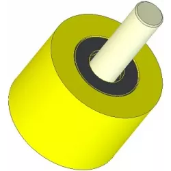Rouleau n° 283 – rouleau porteur en plastique Ø80 mm pour machines Dewulf | OEM Dewulf 2660001B | fabricant KiJ