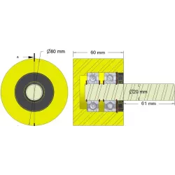 Rouleau n° 283 – rouleau porteur en plastique Ø80 mm pour machines Dewulf | OEM Dewulf 2660001B | fabricant KiJ