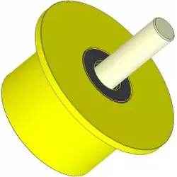 Rouleau n° 286 – rouleau porteur en plastique Ø90 mm pour machines Dewulf | OEM Dewulf 2660012C | fabricant KiJ