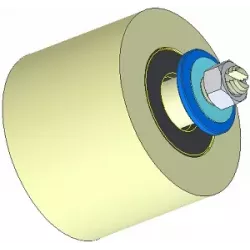 Rouleau n° 293 – rouleau porteur en plastique Ø80 mm pour machines Dewulf | OEM Dewulf 2660226 | fabricant KiJ