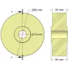 Rouleau n° 329 – rouleau porteur en plastique Ø80 mm pour machines Sandei | OEM Sandei 81D14 | fabricant KiJ