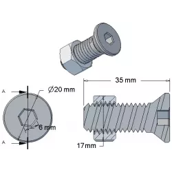 Boulon de soc – pièce de rechange fabriquée par KiJ | fabricant KiJ