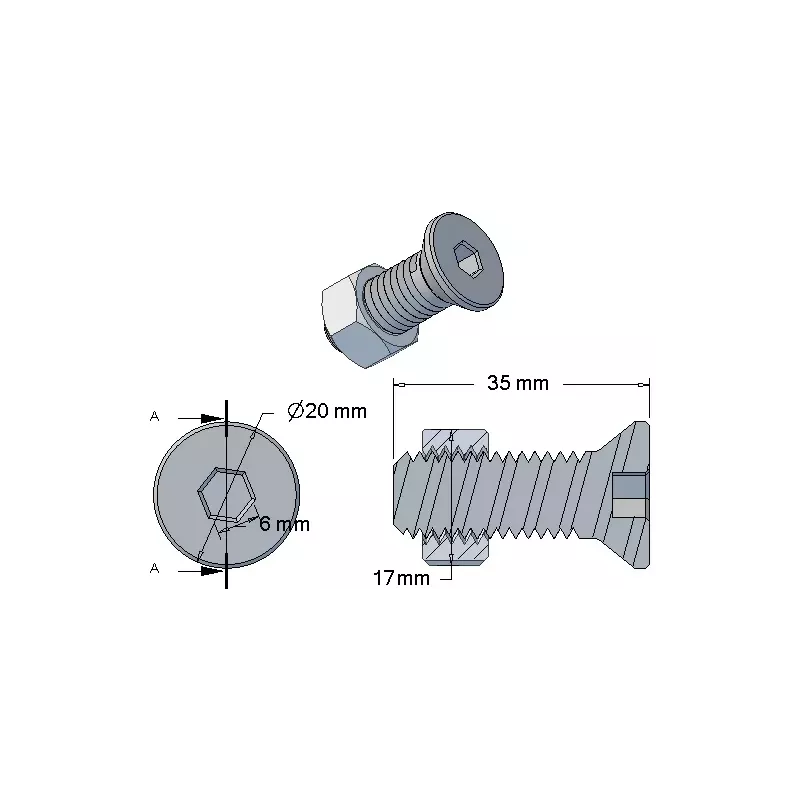 Boulon de soc – pièce de rechange fabriquée par KiJ | fabricant KiJ