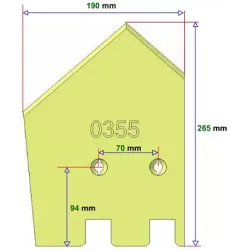 Soc gauche 6-190-265L – soc pour arracheuses de pommes de terre Grimme | OEM Grimme 089.00355 | fabricant KiJ